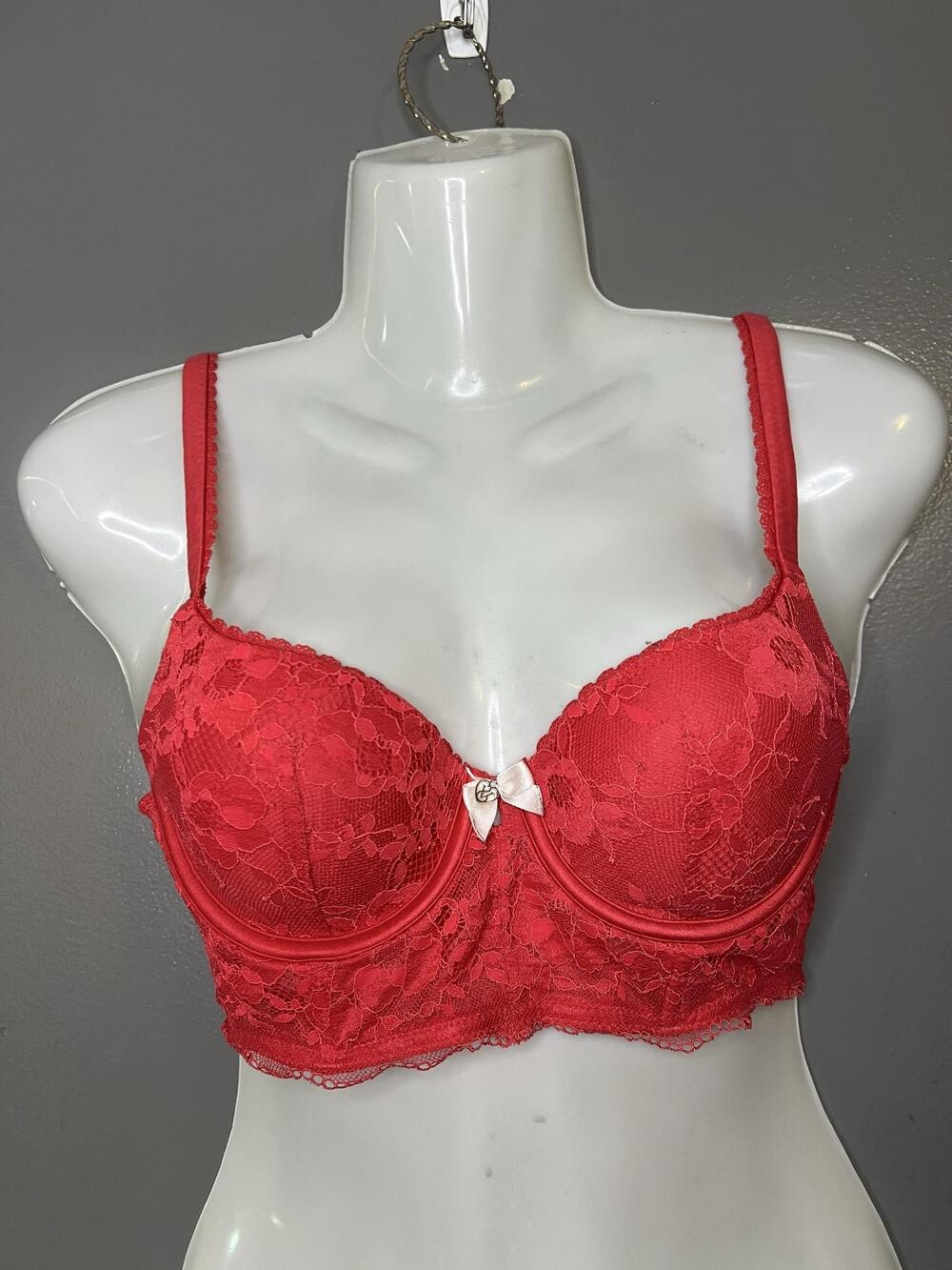 Victoria's Secret Body By Victoria Bra Womens 34B Pink Lace Demi Underwire